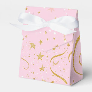 Starry Gift – Pink & Gold Star Gift Box with Lid