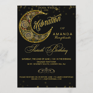 Starry Glitz Invitation à la fête du 60e anniversa