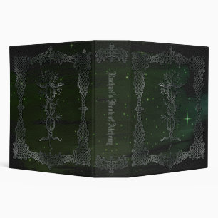 Starry Green Snakes Alchemy Book of Shadows Binder