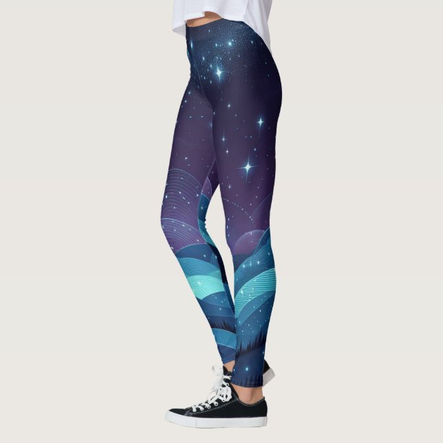 Starry Hills Night Leggings (Left)