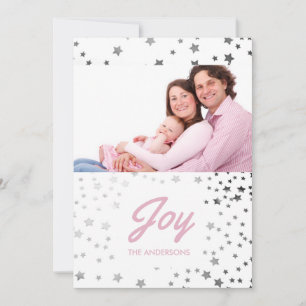 Starry Joy Christmas Holiday Photo Card