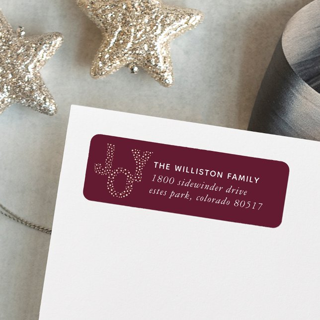 Starry Joy Holiday Return Address Label (Creator Uploaded)
