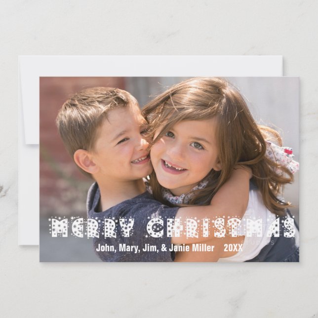 Starry Joyeux Carte photo de Noël (Devant)