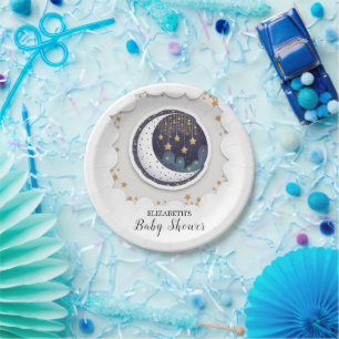 Starry Kids Stars Baby Shower Paper Plate