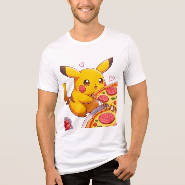 Starry Magic Pikachu (pokemon) Tri-Blend Shirt (Front)
