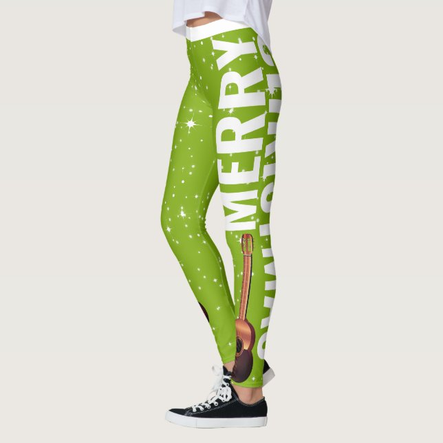 Starry Merry Christmas Marac and Cuatro (editable) Leggings (Left)