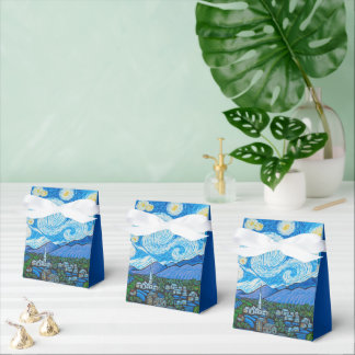 Starry Mill Valley Night - Painting by Mhana Favor Box