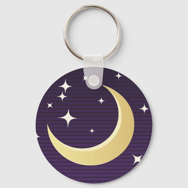 Starry Moon Keychain (Front)