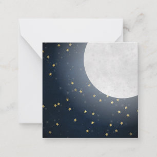 Starry Moonlight Night Sky Card