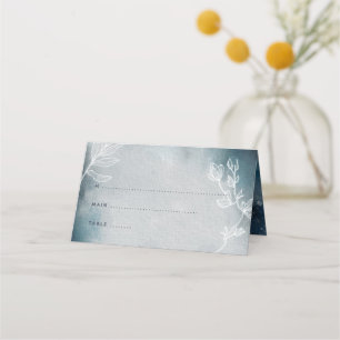 Starry Moonlit Night Monogram Place Card