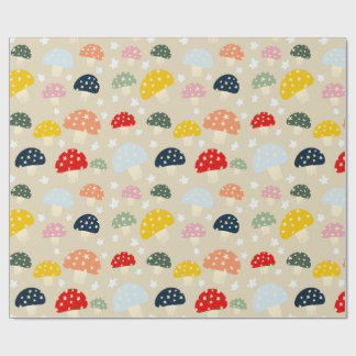 Starry Mushrooms Wrapping Paper