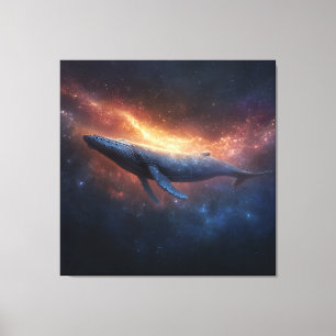 Starry Nebula Humpback Canvas Print