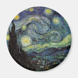 starry night,1889,Vincent van Gogh Magnet