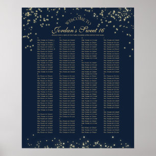 Starry Night Alphabetical Seating Chart