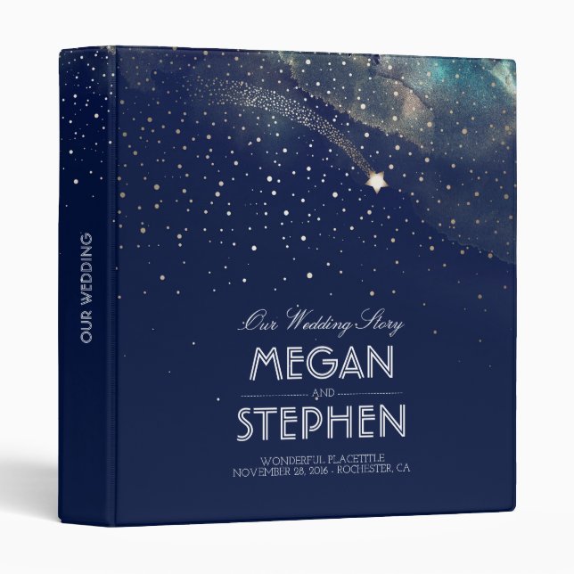 Starry Night and Shooting Star Special Occasion Binder (Front/Spine)