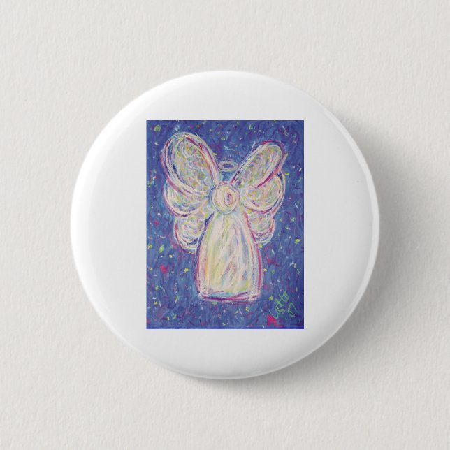 Starry Night Angel 2 Inch Round Button (Front)