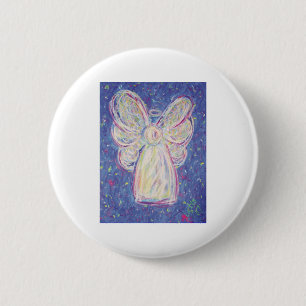 Starry Night Angel 2 Inch Round Button