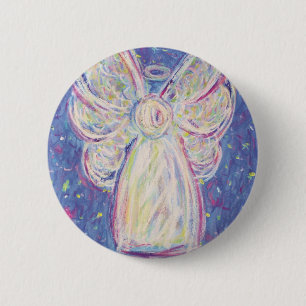 Starry Night Angel 2 Inch Round Button