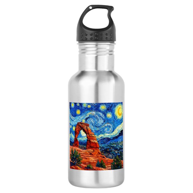 Starry Night Arches National Park 532 Ml Water Bottle (Front)