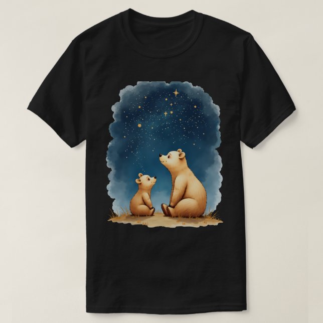 Starry Night Bears T-Shirt (Design Front)
