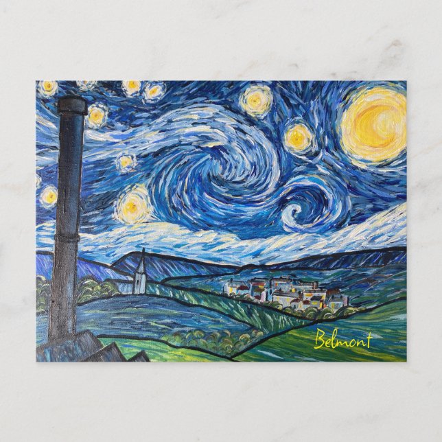 Starry Night Belmont Lancashire  Postcard (Front)