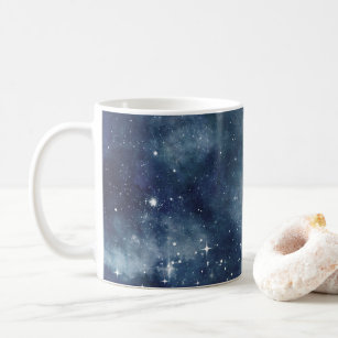 Starry Night Blue Sky Stars Lovers Universe Coffee Mug