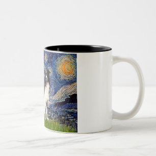 Starry Night - Border Collie (Z) Two-Tone Coffee Mug