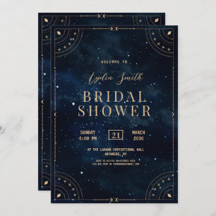Starry Night Bridal Shower Celestial invitation