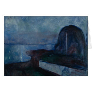 Starry night by Edvard MUNCH,symbolist painter