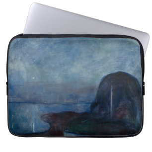Starry night by Edvard Munch symbolist painter Laptop Sleeve