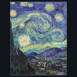 Starry Night by van Gogh<br><div class="desc">Van Gogh was obsessed by the symbolism of luminous objects and of colour. The lamp was a symbol of calm and security. The star symbolized faith, and gaslight, human realities. Deep ultramarine blue was infinity, while red and green expressed "those terrible things, men's passions.</div>