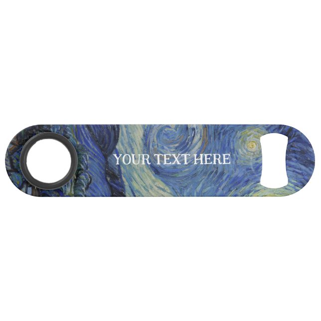 "Starry Night" by Van Gogh Bar Key (Front (Horizontal))