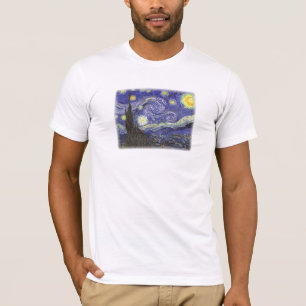 Starry Night by Van Gogh basic  t-shirt