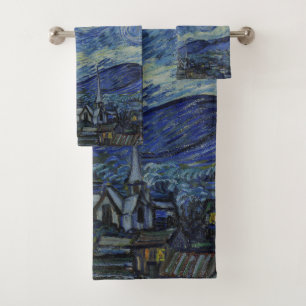 "Starry Night" by Van Gogh Bath Towel Set