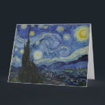 "Starry Night" by Van Gogh Card<br><div class="desc">This design features a very high resolution unaltered and unedited reproduction of Van Gogh's famous "Starry Night" painting.</div>
