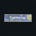"Starry Night" by Van Gogh Desk Name Plate<br><div class="desc">This design features a very high resolution unaltered and unedited reproduction of Van Gogh's famous "Starry Night" painting.</div>