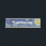 "Starry Night" by Van Gogh Desk Name Plate<br><div class="desc">This design features a very high resolution unaltered and unedited reproduction of Van Gogh's famous "Starry Night" painting.</div>
