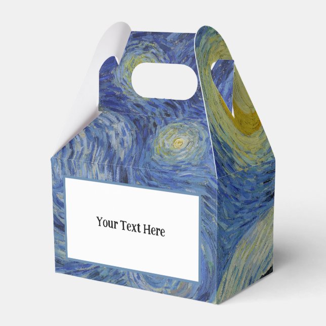 "Starry Night" by Van Gogh Favor Box (Front Side)