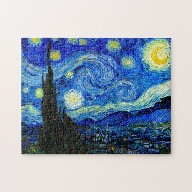 Starry Night by Van Gogh Fine Art Jigsaw Puzzle (Horizontal)