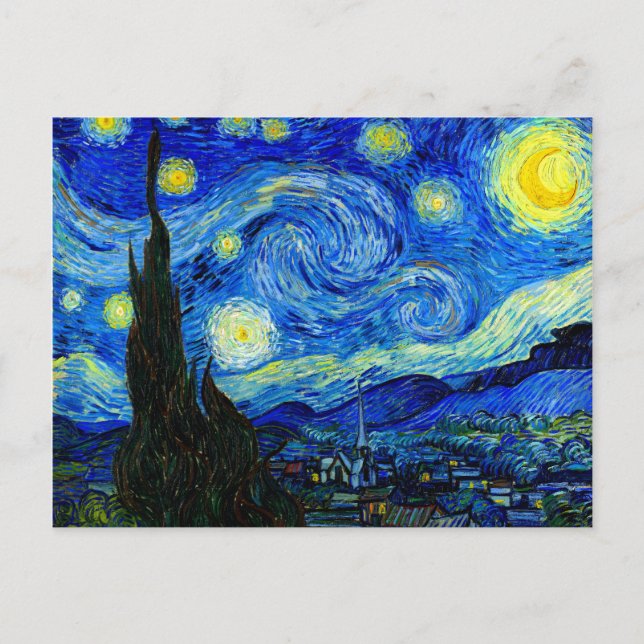 Starry Night by Van Gogh Fine Art Postcard (Front)