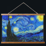 Starry Night by Van Gogh Fine Art Poster Print Hanging Tapestry<br><div class="desc">Vincent van Gogh - Starry Night painted at St Remy,  France in 1889 Fine Art Print. This image has been digitally enhanced to restore the original bold,  bright colours - a perfect gift for any art lover!</div>