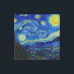 Starry Night by Van Gogh Fine Art Stone Magnets<br><div class="desc">Vincent van Gogh - Starry Night painted at St Remy,  France in 1889.  Customizable fine art stone & marble magnets in blue.</div>