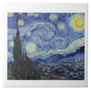Starry Night by Van Gogh, Fine Art, Tile