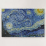 "Starry Night" by Van Gogh Jigsaw Puzzle<br><div class="desc">This design features a very high resolution unaltered and unedited reproduction of Van Gogh's famous "Starry Night" painting.</div>