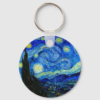 Starry Night by Van Gogh Keychain