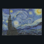 "Starry Night" by Van Gogh Kitchen Towel<br><div class="desc">This design features a very high resolution unaltered and unedited reproduction of Van Gogh's famous "Starry Night" painting.</div>