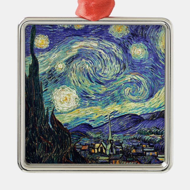 Starry Night by van Gogh Metal Ornament (Front)