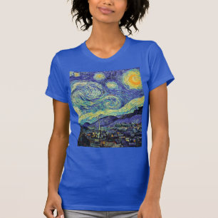 Starry Night by van Gogh Royal Blue T-Shirt