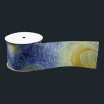 "Starry Night" by Van Gogh Satin Ribbon<br><div class="desc">This design features a very high resolution unaltered and unedited reproduction of Van Gogh's famous "Starry Night" painting.</div>