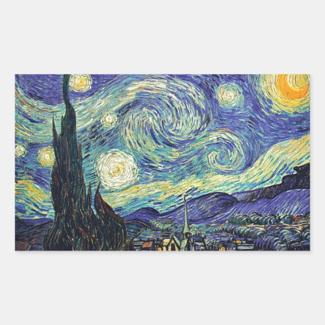 Starry Night by van Gogh Sticker (Front)